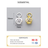 925 Silver Hollow Ball Zircon Charms for DIY Jewelry