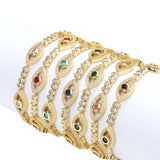 925 Silver Devil's Eye Knot Zircon Bracelet