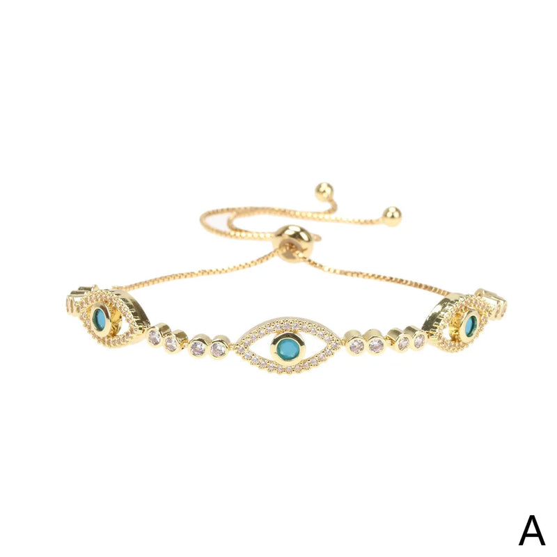 925 Silver Devil's Eye Knot Zircon Bracelet