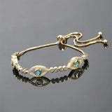 925 Silver Devil's Eye Knot Zircon Bracelet