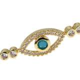 925 Silver Devil's Eye Knot Zircon Bracelet