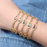 925 Silver Devil's Eye Knot Zircon Bracelet
