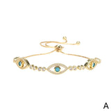 925 Silver Devil's Eye Knot Zircon Bracelet