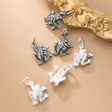 925 Silver Frog Animals Charms for Jewelry Making