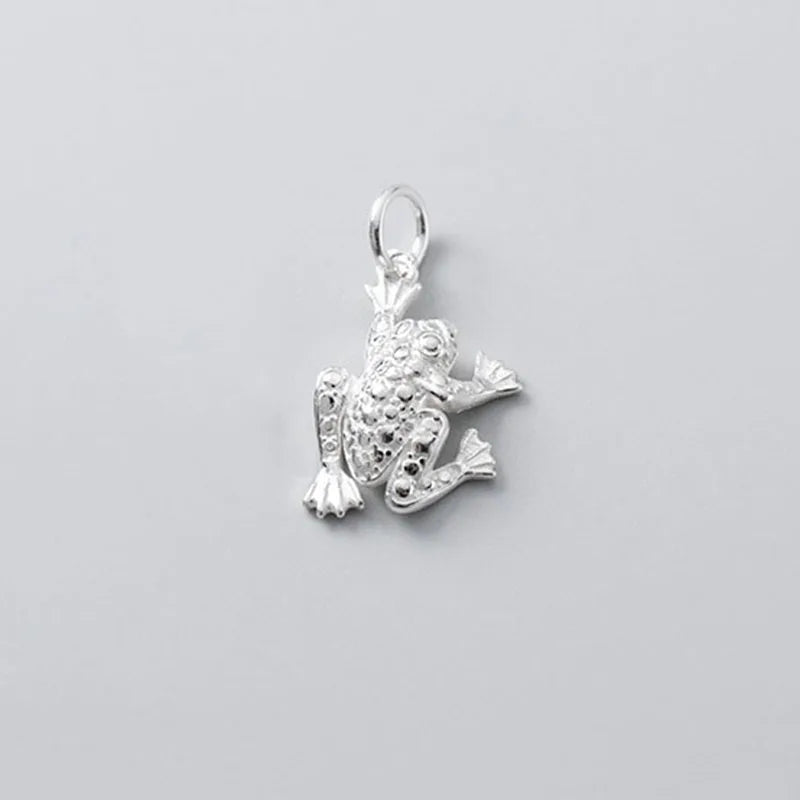 925 Silver Frog Animals Charms for Jewelry Making