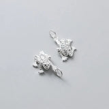 925 Silver Frog Animals Charms for Jewelry Making