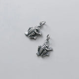 925 Silver Frog Animals Charms for Jewelry Making