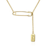 925 Silver LOVE Chain Choker Necklace 18K Plated