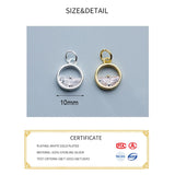 925 Sterling Silver Zircon Charms - DIY Jewelry Pandent Accessory