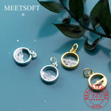 925 Sterling Silver Zircon Charms - DIY Jewelry Pandent Accessory