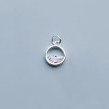 925 Sterling Silver Zircon Charms - DIY Jewelry Pandent Accessory
