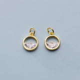 925 Sterling Silver Zircon Charms - DIY Jewelry Pandent Accessory