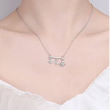 925 Silver Star Moon Planet Zircon Chokers Women Necklace