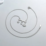 925 Silver Star Moon Planet Zircon Chokers Women Necklace