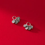 925 Sterling Silver Lucky Round Card Letter Pendant Charms
