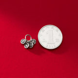 925 Sterling Silver Lucky Round Card Letter Pendant Charms