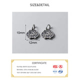 925 Sterling Silver Flower Carved Charms for DIY Jewelry
