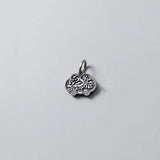 925 Sterling Silver Flower Carved Charms for DIY Jewelry