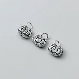925 Sterling Silver Longevity Lock Charm for DIY Jewelry Necklace Bracelet