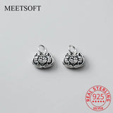 925 Sterling Silver Longevity Lock Charm for DIY Jewelry Necklace Bracelet