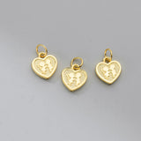 Romance S925 Sterling Silver Couple Heart Pendant Charms for DIY Necklace