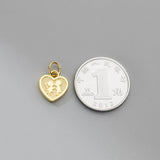 Romance S925 Sterling Silver Couple Heart Pendant Charms for DIY Necklace