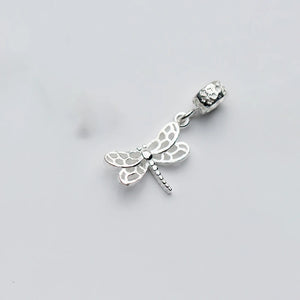 Romantic 925 Sterling Silver Butterfly Insect Charms for DIY Necklace Bracelet