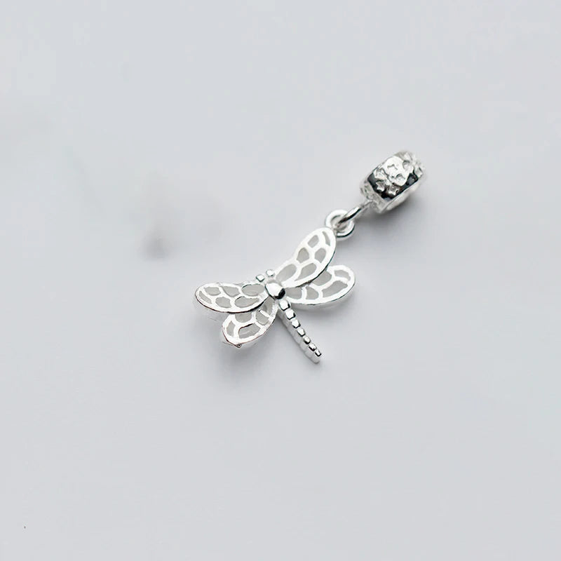 Romantic 925 Sterling Silver Butterfly Insect Charms for DIY Necklace Bracelet