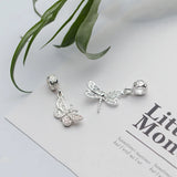 Romantic 925 Sterling Silver Butterfly Insect Charms for DIY Necklace Bracelet