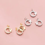 Romantic 925 Sterling Silver Butterfly Insect Charms for DIY Necklace Bracelet