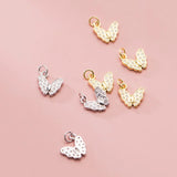 Romantic 925 Sterling Silver Butterfly Insect Charms for DIY Necklace Bracelet