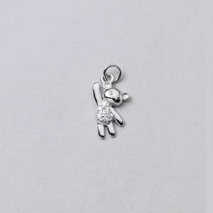 925 Sterling Silver Bear Zircon Pandent - DIY Necklace Accessory