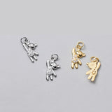 925 Sterling Silver Bear Zircon Pandent - DIY Necklace Accessory
