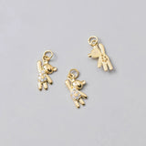 925 Sterling Silver Bear Zircon Pandent - DIY Necklace Accessory