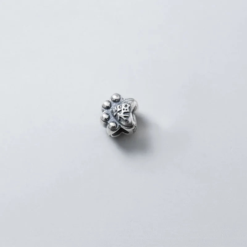 925 Sterling Silver Dog Paw Wealth Shape Loose Bead DIY Jewelry Accessory