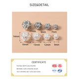 925 Silver Geometry Rhombus Charms for Necklace DIY