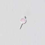 925 Silver Lollipop Charms for DIY Necklace Decoration
