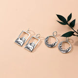 925 Silver Mountains & Waves Charms DIY Jewelry Couple Bracelet Accessory