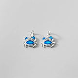 Romantic 925 Sterling Silver Red Crab Charms for DIY Necklace