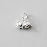 925 Sterling Silver Cat Hollow Charms for Jewelry Necklace