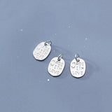 925 Silver Round Letter Charms for DIY Jewelry Making
