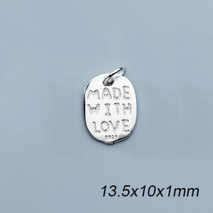 925 Silver Round Letter Charms for DIY Jewelry Making