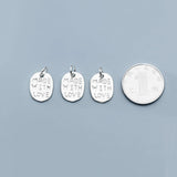 925 Silver Round Letter Charms for DIY Jewelry Making