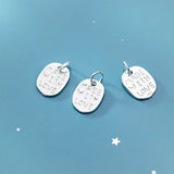 925 Silver Round Letter Charms for DIY Jewelry Making