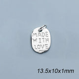 925 Silver Round Letter Charms for DIY Jewelry Making