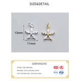 Romantic S925 Silver Flower Zircon Charms Necklace Accessory