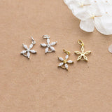 Romantic S925 Silver Flower Zircon Charms Necklace Accessory