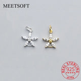 Romantic S925 Silver Flower Zircon Charms Necklace Accessory