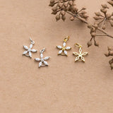 Romantic S925 Silver Flower Zircon Charms Necklace Accessory