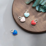Sterling Silver Heart Charms for DIY Necklace